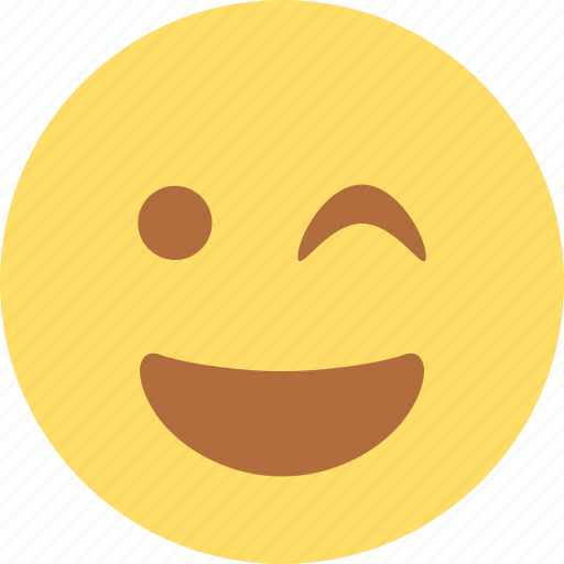 Emoji, emoticon, expression, grin, smiley, sticker, wink icon - Download on Iconfinder