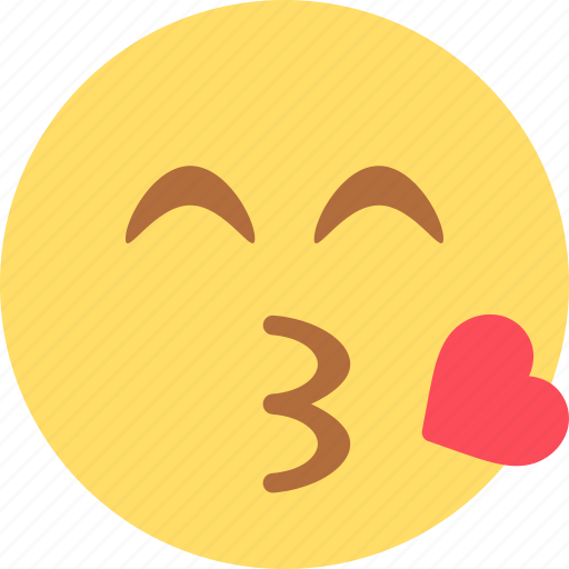 Emoji, emoticon, expression, heart, kiss, smiley, sticker icon - Download on Iconfinder