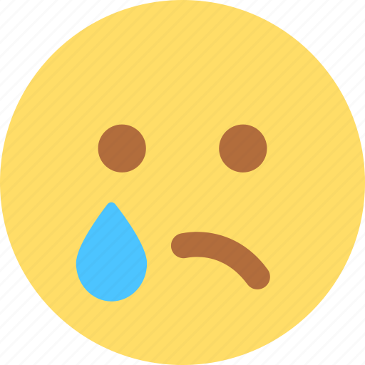 Emoji, emoticon, expression, sad, smiley, sticker, tear icon - Download on Iconfinder