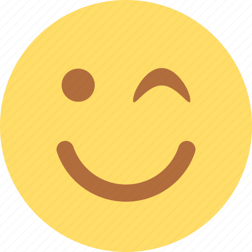 Emoji, emoticon, emotion, smile, smiley, sticker, wink icon - Download on Iconfinder