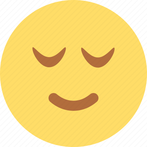 Emoji, emoticon, expression, face, relieved, smiley, sticker icon - Download on Iconfinder