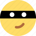 emoji, emoticon, emotion, expression, ninja, smiley, sticker