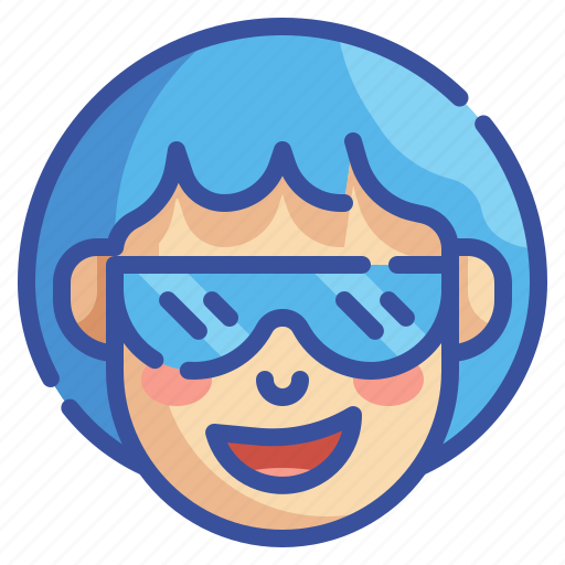 Careen, cool, emoji, emoticons, emotion, feelings, smileys icon - Download on Iconfinder