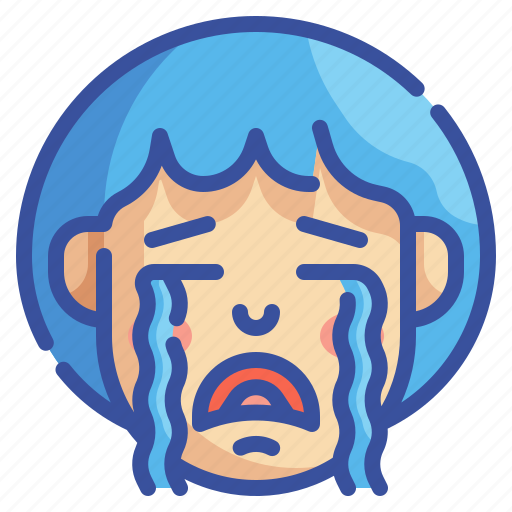 Cry, crying, emoji, emotion, feelings, sad, weep icon - Download on Iconfinder