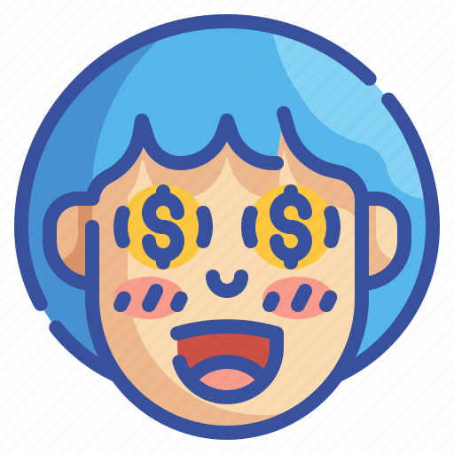 Dollar, emoji, emoticons, face, greed, greedy, money icon - Download on Iconfinder