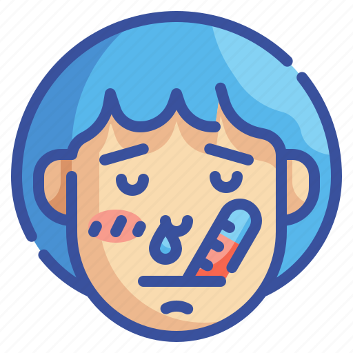 Ailing, emoji, emoticons, fever, illness, poorly, sick icon - Download on Iconfinder