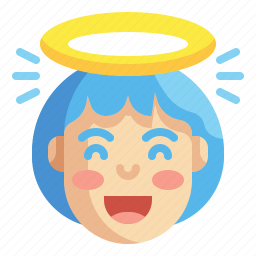 Angel, emoji, emoticons, face, fairy, goddess, smileys icon - Download on Iconfinder