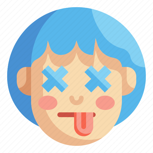 Dead, defunct, emoji, emotion, face, lifeless, tongue icon - Download on Iconfinder