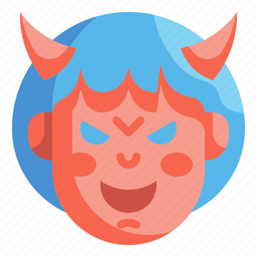 Bogey, demon, devil, emoji, emoticons, face, fiend icon - Download on Iconfinder