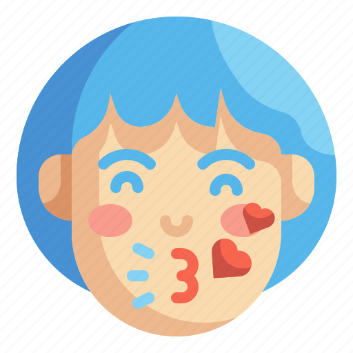 Emoji, emoticons, emotion, feelings, kiss, romantic, smack icon - Download on Iconfinder