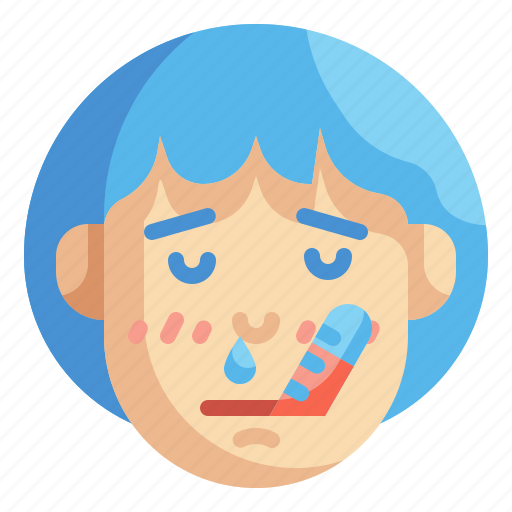 Ailing, emoji, emoticons, fever, illness, poorly, sick icon - Download on Iconfinder