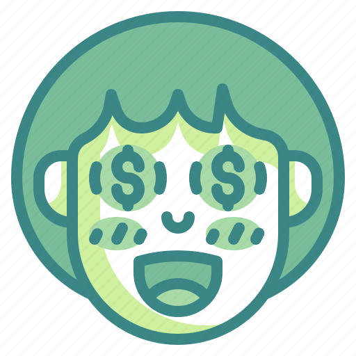 Dollar, emoji, emoticons, finance, greed, greedy, money icon - Download on Iconfinder