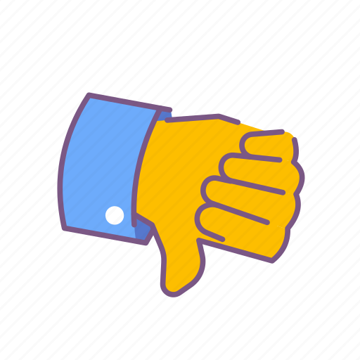 Dislike, hand, gesture, thumb, down, bad, emoji icon - Download on Iconfinder
