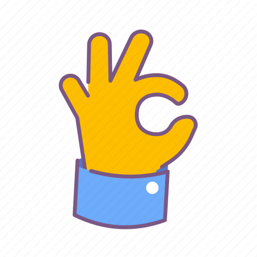 Okay, hand, gesture, good, sign, emoji, emoticon icon - Download on Iconfinder