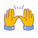 raise, hand, gesture, sign, emoji