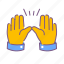 raise, hand, gesture, sign, emoji 