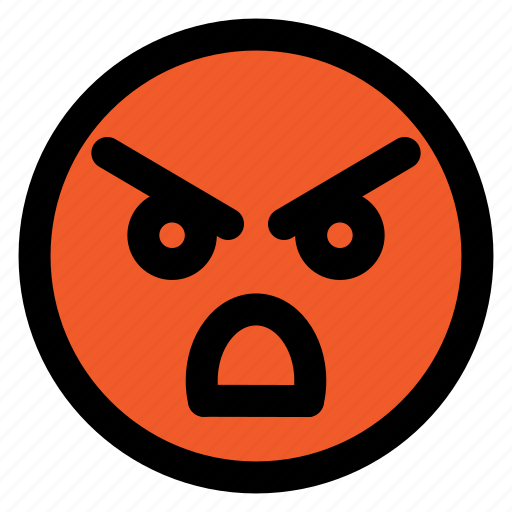 Angry, avatar, emoticon, emotion, expression, face, sticker icon - Download on Iconfinder