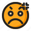 angry, annoyed, emoji, emoticon 