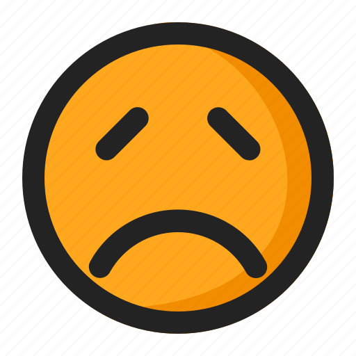 Angry, disappointed, emoji, emoticon, sad icon - Download on Iconfinder