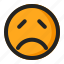 angry, disappointed, emoji, emoticon, sad 
