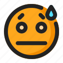 emoji, emoticon, sad, tired