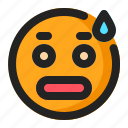 emoji, emoticon, sad, surprised, tired