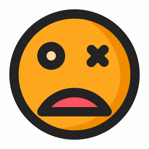 Blink, dead, emoji, emoticon, fainted icon - Download on Iconfinder