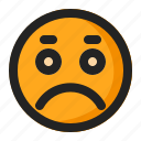disappointed, emoji, emoticon, sad