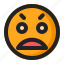 emoji, emoticon, sad, worried 