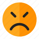 angry, disappointed, emoji, emoticon, upset