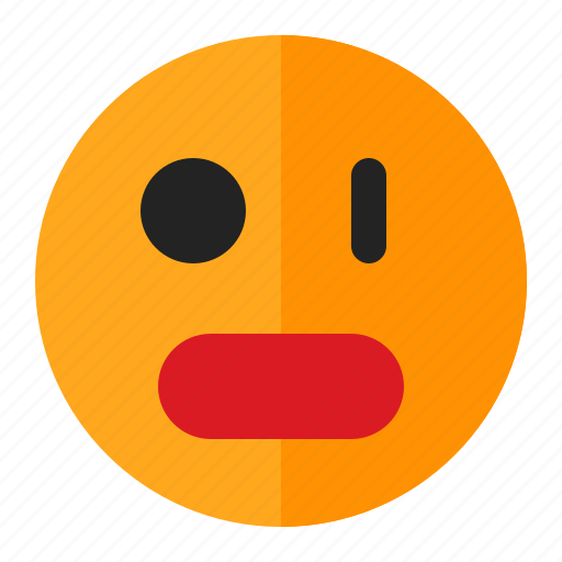 Blink, emoji, emoticon, surprised, wink icon - Download on Iconfinder