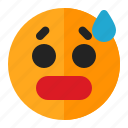 emoji, emoticon, sad, surprised, tired