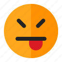 emoji, emoticon, happy, mock