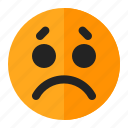 disappointed, emoji, emoticon, sad, upset