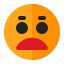 emoji, emoticon, sad, worried 