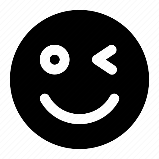 Blink, emoji, emoticon, smile, wink icon - Download on Iconfinder