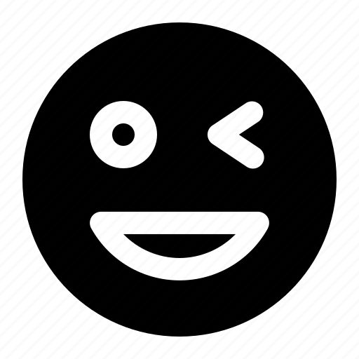 Blink, emoji, emoticon, smile, wink icon - Download on Iconfinder
