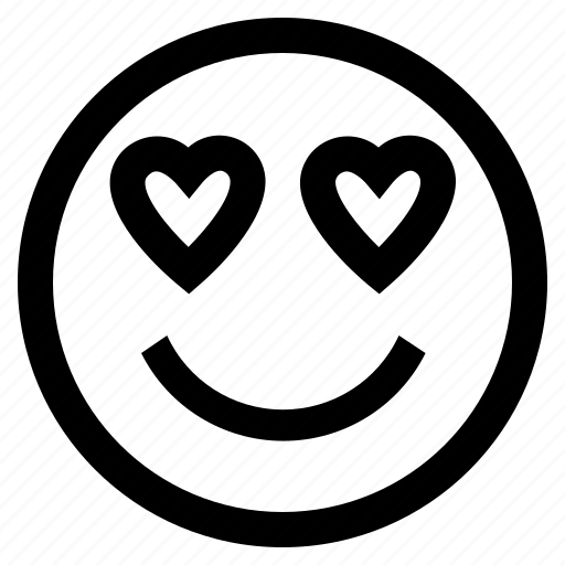 Emoji, emoticon, love eyes, emotion, expression, face, feeling icon - Download on Iconfinder