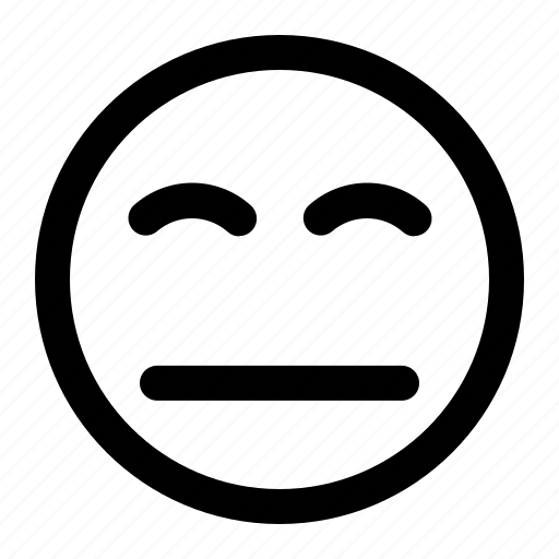 Emoticon, happy, patient, silent, smile icon - Download on Iconfinder