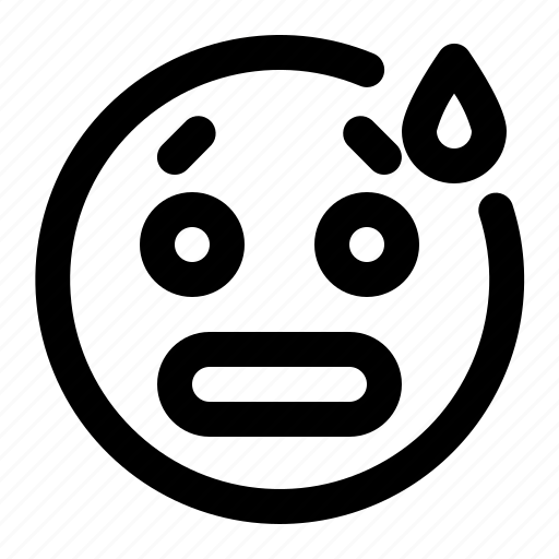 Emoji, emoticon, surprised, tired icon - Download on Iconfinder