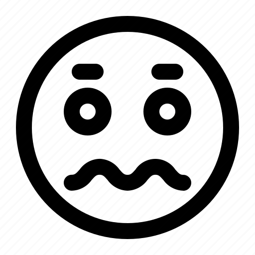 Afraid, emoji, emoticon, nervous, scared icon - Download on Iconfinder