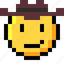 cowboy, hat, face 