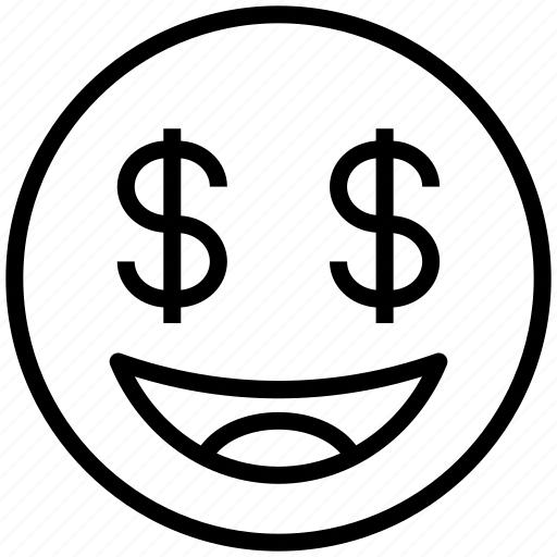 Emoji, face, emoticon, expression, dollar, money, happy icon - Download on Iconfinder