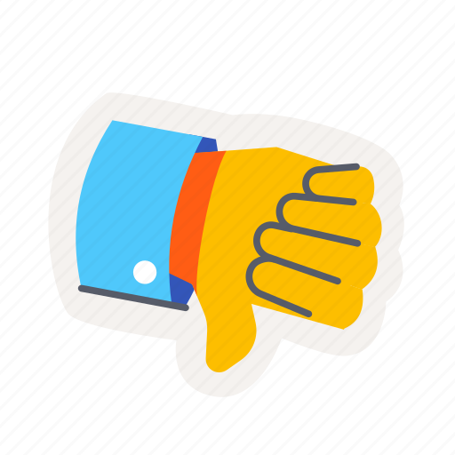 Dislike, hand, gesture, thumb, down, bad, emoji icon - Download on Iconfinder