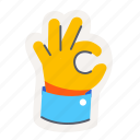 okay, hand, gesture, good, sign, emoji, emoticon