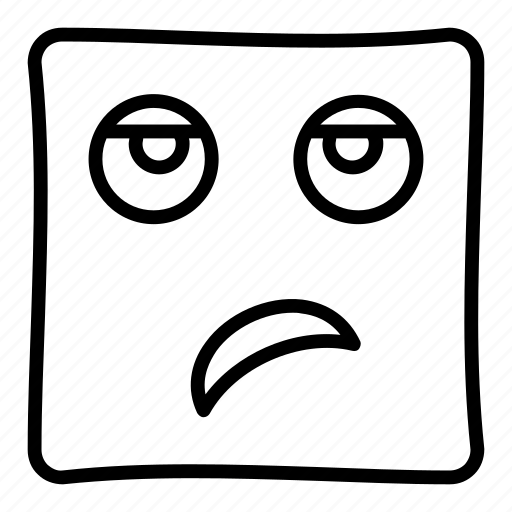 Confused, emoji, emoticon, emotion, expression, face, moody icon - Download on Iconfinder