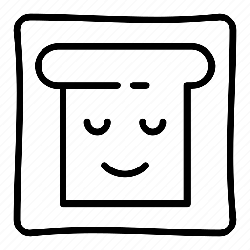 Bread, emoji, face, slice icon - Download on Iconfinder