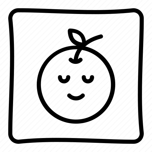 Emoji, emotion, expression, face, fruit, orange icon - Download on Iconfinder