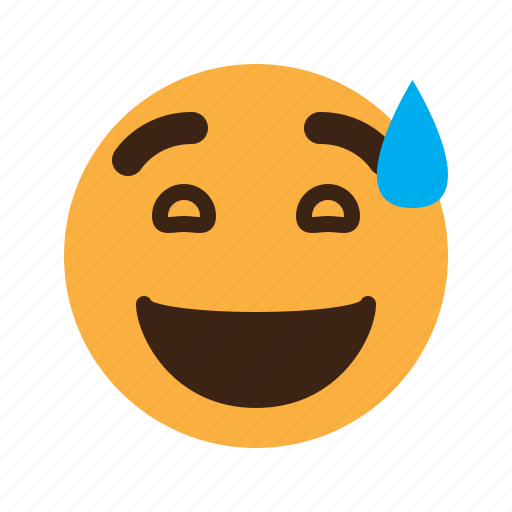 Smile, smiley, emoji, sweat, emoticon icon - Download on Iconfinder