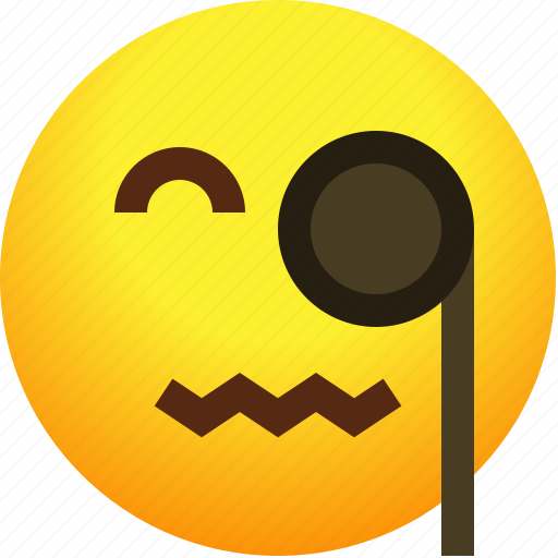 Monocle, emoji, emotion, smiley, feelings icon - Download on Iconfinder
